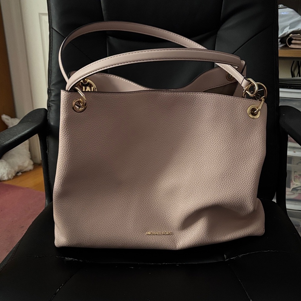 Michael Kors Christina Large Pebbled Leather Shoulder Bag